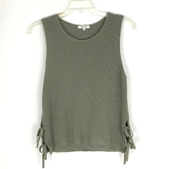 Madewell Sweaters - Madewell sleeveless knit sweater top side ties